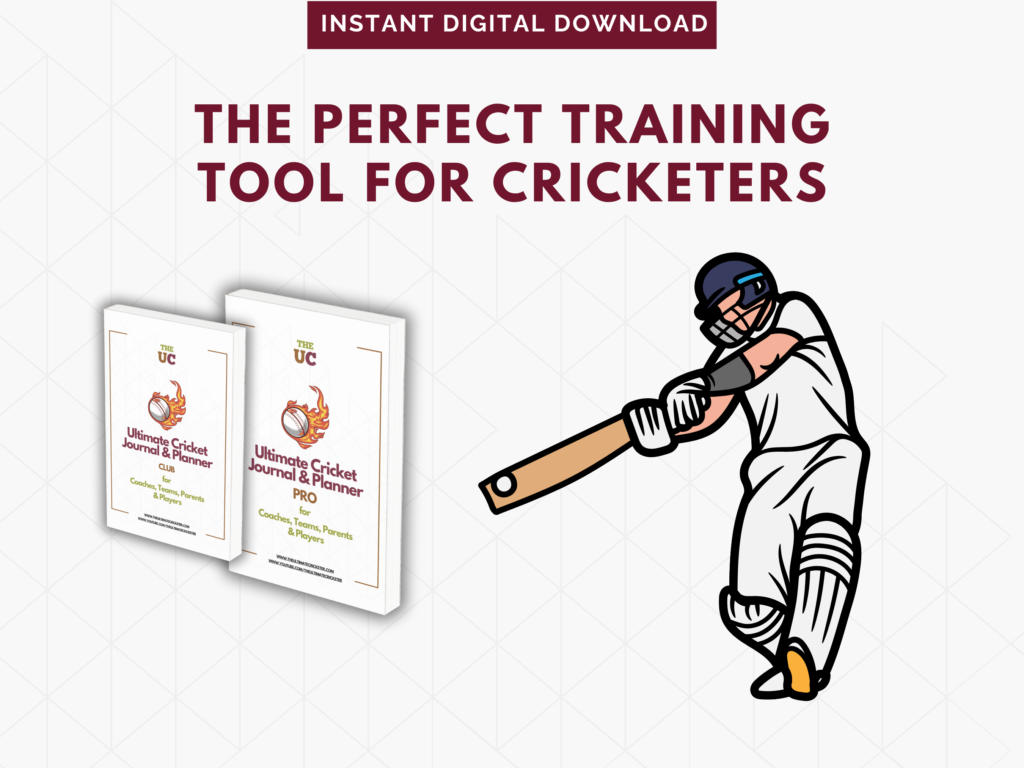 Promotional Graphic of my Club and Pro Cricket Journal/Planner.- Confirming Success of Subscription